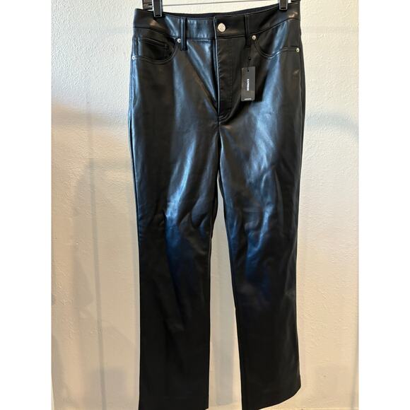 Express Faux Leather Pants Womens Size 10 Short Black Straight New NWT - Picture 1 of 5